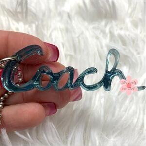 2.5" COACH Poppy Script Fob Bag Charm Hang tag Hangtag